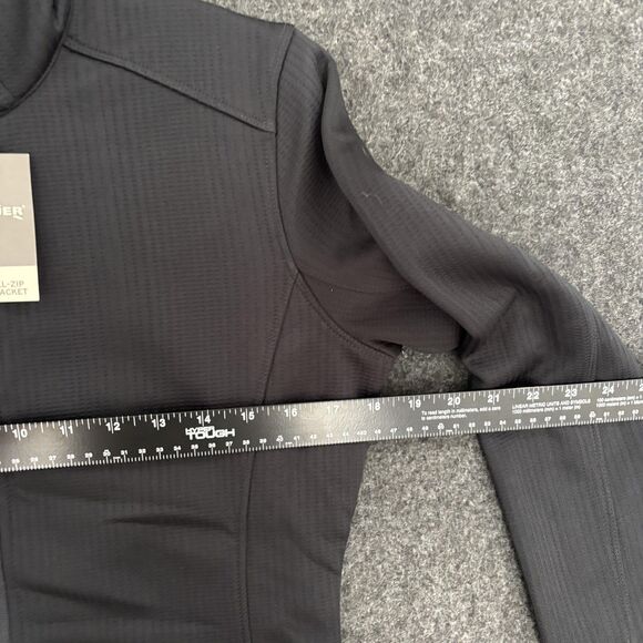 Eddie Bauer Dash Full Zip Fleece Jacket Women's Small Black Pockets NWT - Picture 5 of 8